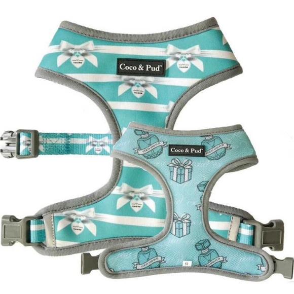 Coco & Pud Audrey Dog Harness, Tiffany Blue/White, X-Small, Small, NWOT - Picture 2 of 9